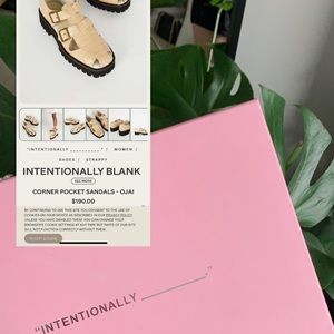 Intentionally blank, Blank Corner sandals
